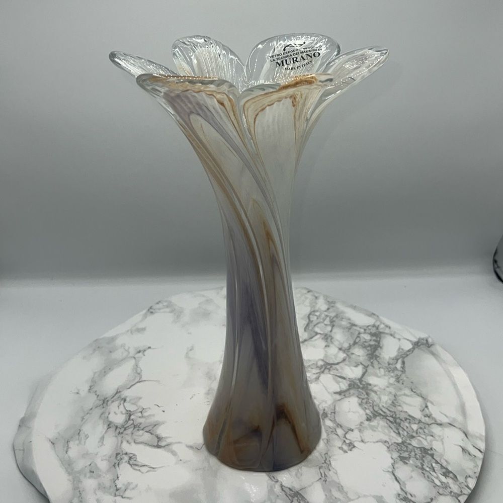 MURANO Made In Italy Glass Vase-New!